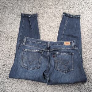 Levis 513 Jeans Women 11 Blue Normcore Classiccore Distressed Boyfriend Casual